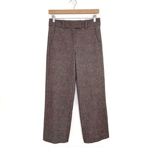 Circolo 1901 Brushed Cotton Fleece Cropped Trouser Houndstooth Pant IT 38 US XS